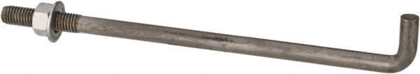 Value Collection - 1/2-13, 10" OAL Bent Anchor Bolt - Grade 2 Steel - Caliber Tooling