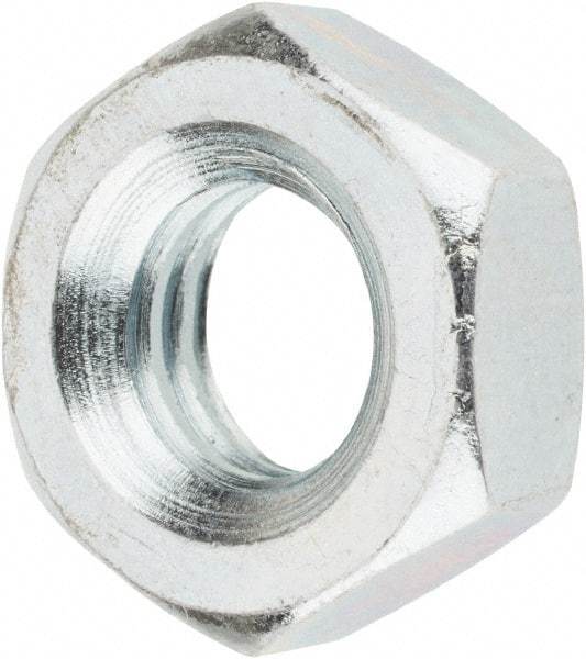 Value Collection - 3/8-16 UNC Steel Right Hand Machine Screw Hex Nut - 5/8" Across Flats, 1/4" High, Zinc Clear Finish - Caliber Tooling