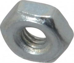 Value Collection - #4-48 UN Steel Right Hand Machine Screw Hex Nut - 1/4" Across Flats, 0.098" High, Zinc-Plated Finish, 2B Class of Fit - Caliber Tooling