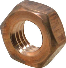 Value Collection - 3/8-16 UNC Silicon Bronze Right Hand Machine Screw Hex Nut - 5/8" Across Flats, 1/4" High, Uncoated - Caliber Tooling