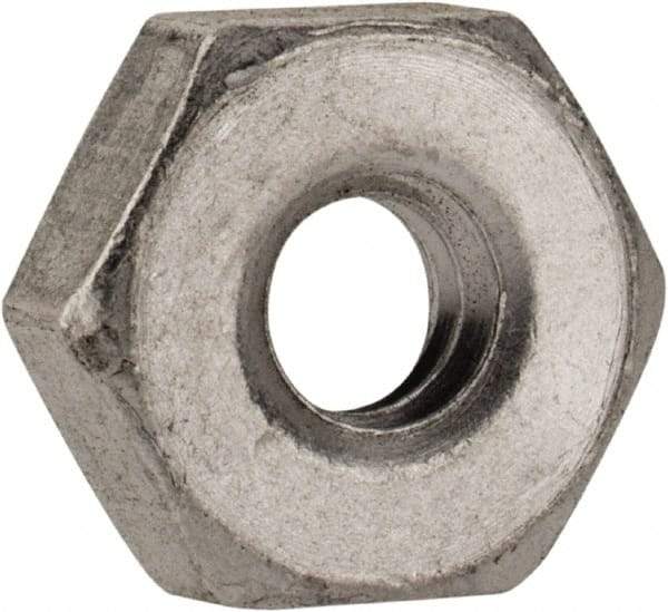 Value Collection - #6-32 UNC Aluminum Right Hand Machine Screw Hex Nut - 5/16" Across Flats, 7/64" High, Uncoated - Caliber Tooling