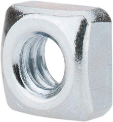 Value Collection - 1/4-20 Steel Square Nut - Zinc Plated, 7/16" Square Width x 7/32" Overall Height - Caliber Tooling