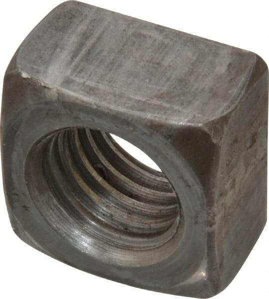 Value Collection - 3/4-10 Steel Square Nut - Uncoated, 1-1/8" Square Width x 21/32" Overall Height - Caliber Tooling