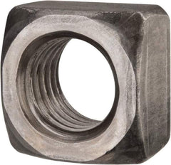 Value Collection - 7/8-9 Steel Square Nut - Uncoated, 1-5/16" Square Width x 49/64" Overall Height - Caliber Tooling