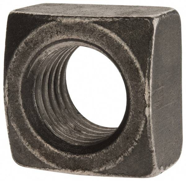 Value Collection - 1-8 Steel Square Nut - Uncoated, 1-1/2" Square Width x 7/8" Overall Height - Caliber Tooling