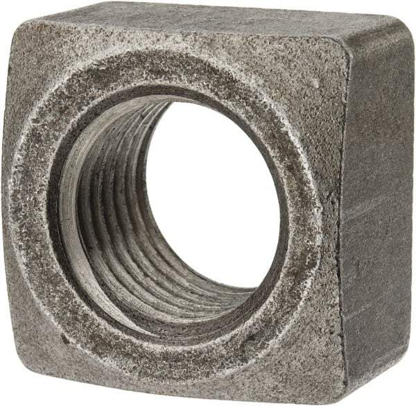 Value Collection - 1-1/4-7 Steel Square Nut - Uncoated, 1-7/8" Square Width x 1-3/32" Overall Height - Caliber Tooling