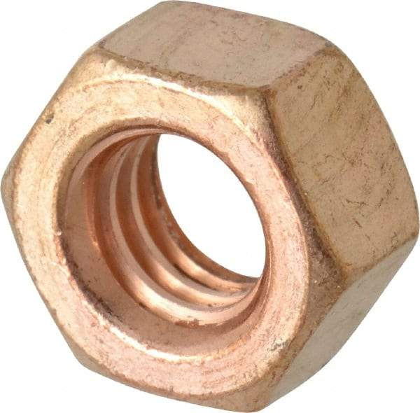 Value Collection - 5/16-18 UNC Silicon Bronze Right Hand Hex Nut - 1/2" Across Flats, 17/64" High, Uncoated - Caliber Tooling