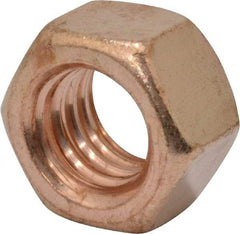 Value Collection - 3/8-16 UNC Silicon Bronze Right Hand Hex Nut - 9/16" Across Flats, 21/64" High, Uncoated - Caliber Tooling