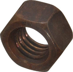 Value Collection - 1/2-13 UNC Silicon Bronze Right Hand Hex Nut - 3/4" Across Flats, 7/16" High, Uncoated - Caliber Tooling