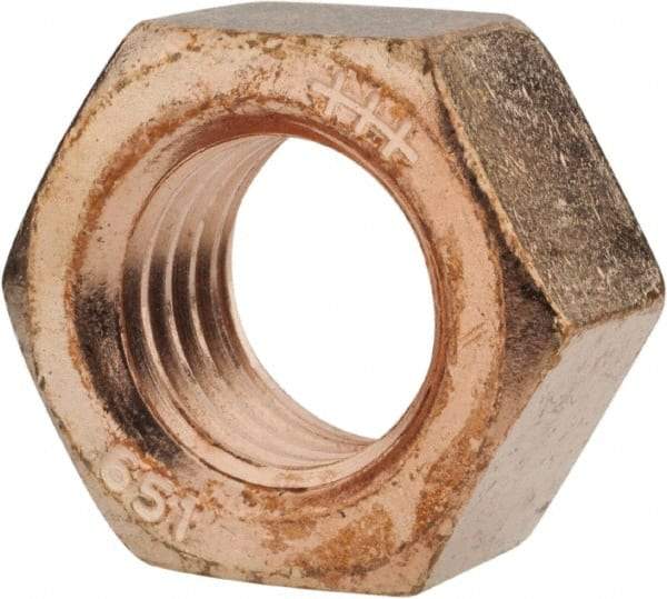 Value Collection - 3/4-10 UN Silicon Bronze Right Hand Hex Nut - 1-1/8" Across Flats, 41/64" High, Uncoated - Caliber Tooling