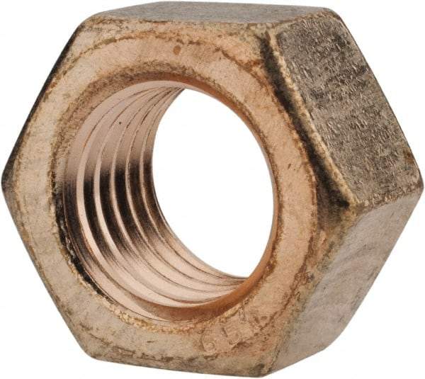 Value Collection - 7/8-9 UN Silicon Bronze Right Hand Hex Nut - 1-5/16" Across Flats, 3/4" High, Uncoated - Caliber Tooling