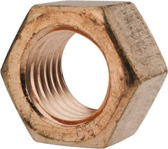 Value Collection - 1-8 UN Silicon Bronze Right Hand Hex Nut - 1-1/2" Across Flats, 55/64" High, Uncoated - Caliber Tooling