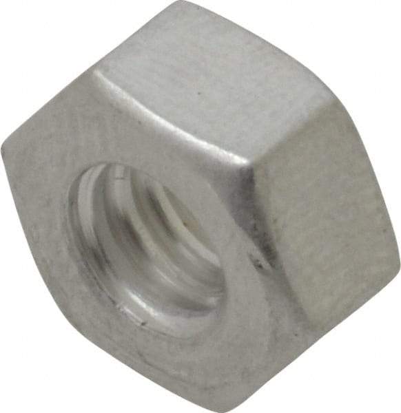 Value Collection - 1/4-20 UN Aluminum Right Hand Hex Nut - 7/16" Across Flats, 7/32" High, Uncoated - Caliber Tooling