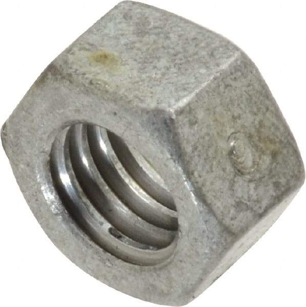 Value Collection - 3/8-16 UNC Steel Right Hand Hex Nut - 9/16" Across Flats, 21/64" High, Hot Dipped Galvanized Finish - Caliber Tooling