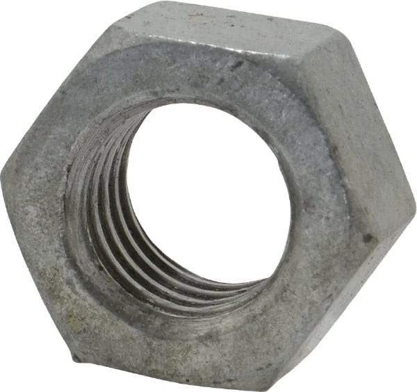 Value Collection - 1/2-13 UNC Steel Right Hand Hex Nut - 3/4" Across Flats, 7/16" High, Hot Dipped Galvanized Finish - Caliber Tooling