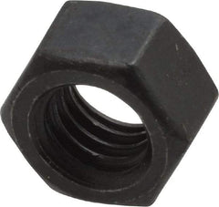 Value Collection - 3/8-16 UNC Steel Right Hand Hex Nut - 9/16" Across Flats, 21/64" High, Black Oxide Finish - Caliber Tooling