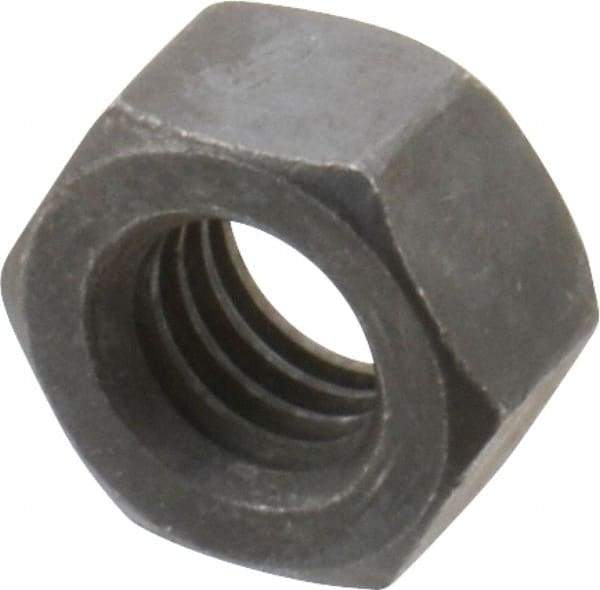 Value Collection - 7/16-14 UNC Steel Right Hand Hex Nut - 11/16" Across Flats, 3/8" High, Black Oxide Finish - Caliber Tooling