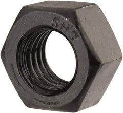 Value Collection - 9/16-12 UNC Steel Right Hand Hex Nut - 7/8" Across Flats, 31/64" High, Black Oxide Finish - Caliber Tooling