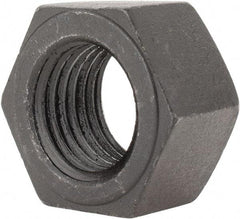 Value Collection - 1-1/2 - 6 UNC Steel Right Hand Hex Nut - 2-1/4" Across Flats, 1-9/32" High, Black Oxide Finish - Caliber Tooling