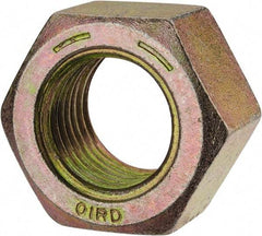 Value Collection - 1-1/2 - 6 UNC Steel Right Hand Hex Nut - 2-1/4" Across Flats, 1-9/32" High, Zinc Yellow Dichromate Finish - Caliber Tooling