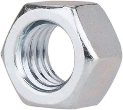 Value Collection - 3/8-16 UNC Steel Right Hand Hex Nut - 9/16" Across Flats, 21/64" High, Zinc-Plated Finish - Caliber Tooling