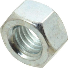 Value Collection - 7/16-14 UNC Steel Right Hand Hex Nut - 11/64" Across Flats, 3/8" High, Zinc-Plated Finish - Caliber Tooling