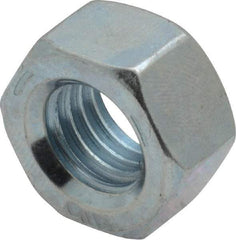 Value Collection - 9/16-12 UNC Steel Right Hand Hex Nut - 7/8" Across Flats, 31/64" High, Zinc-Plated Finish - Caliber Tooling