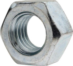 Value Collection - 9/16-12 UN Steel Right Hand Hex Nut - 7/8" Across Flats, 31/64" High, Zinc-Plated Finish - Caliber Tooling