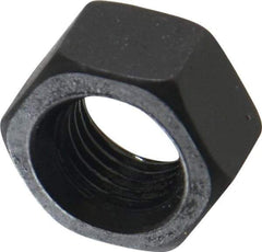 Value Collection - 7/16-20 UNF Steel Right Hand Hex Nut - 11/16" Across Flats, 3/8" High, Black Oxide Finish - Caliber Tooling