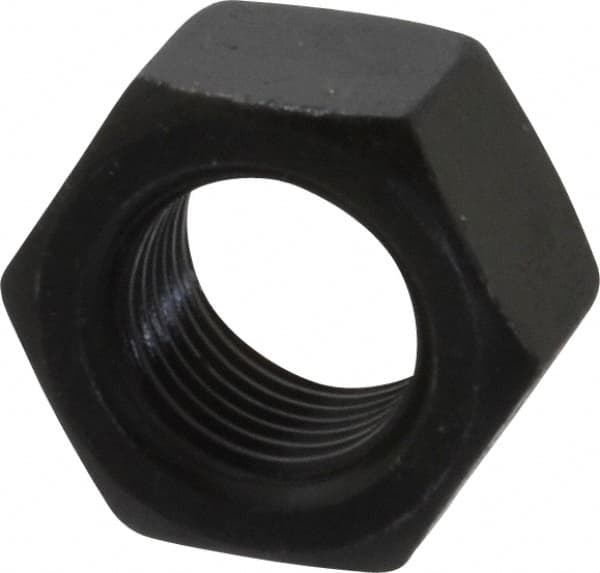 Value Collection - 1/2-20 UNF Steel Right Hand Hex Nut - 3/4" Across Flats, 7/16" High, Black Oxide Finish - Caliber Tooling