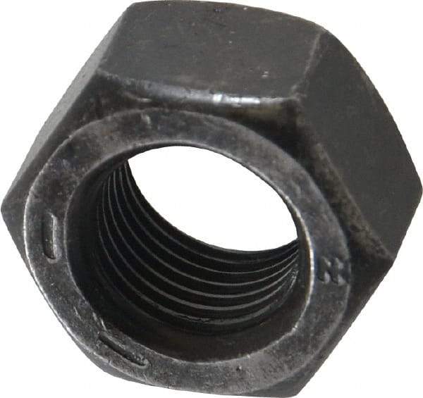 Value Collection - 9/16-18 UNF Steel Right Hand Hex Nut - 7/8" Across Flats, 31/64" High, Uncoated - Caliber Tooling