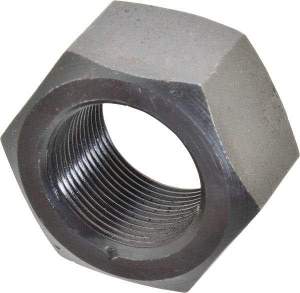 Value Collection - 1-1/2 - 12 UNF Steel Right Hand Hex Nut - 2-1/4" Across Flats, 1-9/32" High, Uncoated - Caliber Tooling