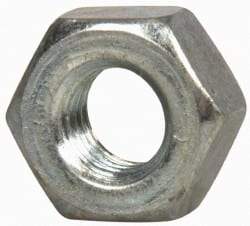 Value Collection - 1/4-28 UNF Steel Right Hand Hex Nut - 7/16" Across Flats, 7/32" High, Zinc-Plated Finish - Caliber Tooling