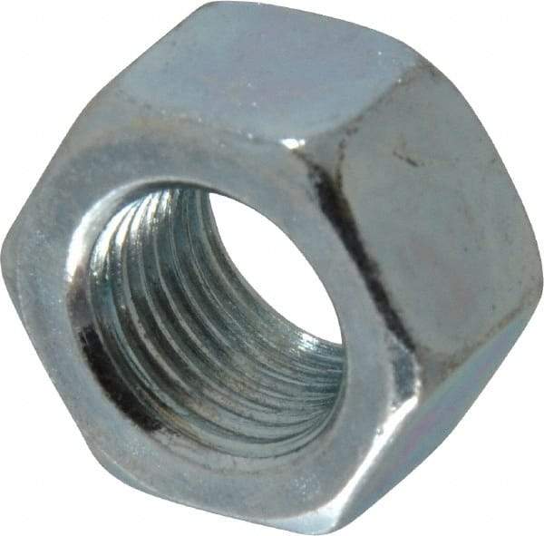 Value Collection - 1/2-20 UN Steel Right Hand Hex Nut - 3/4" Across Flats, 7/16" High, Zinc-Plated Finish - Caliber Tooling