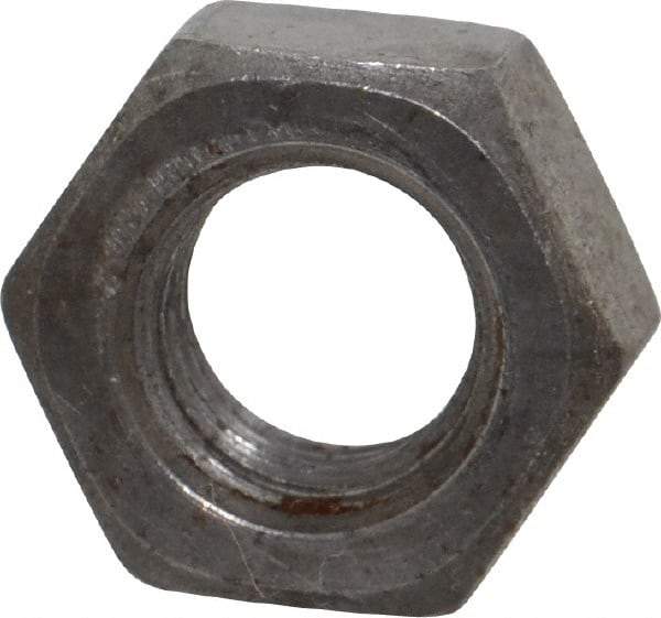 Value Collection - 7/16-14 UNC Steel Right Hand Hex Nut - 11/16" Across Flats, 3/8" High, Uncoated - Caliber Tooling