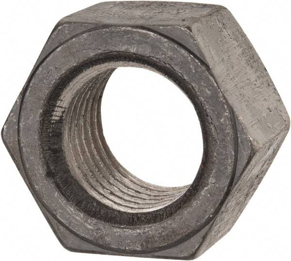 Value Collection - 1-1/4 - 7 UN Steel Right Hand Hex Nut - 1-7/8" Across Flats, 1-1/16" High, Uncoated - Caliber Tooling