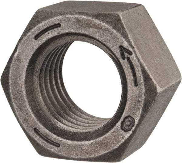 Value Collection - 1-1/8 - 7 UNC Steel Left Hand Hex Nut - 1-11/16" Across Flats, 31/32" High, Uncoated - Caliber Tooling