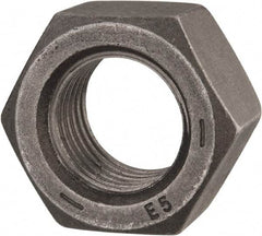 Value Collection - 1-1/4 - 7 UNC Steel Left Hand Hex Nut - 1-7/8" Across Flats, 1-1/16" High, Uncoated - Caliber Tooling