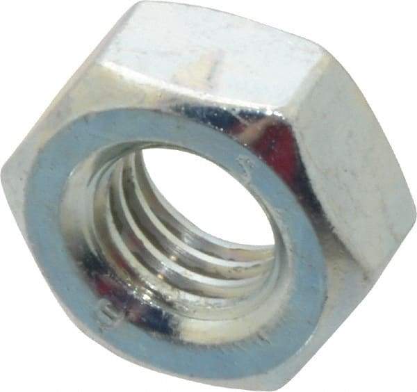 Value Collection - M10x1.50 Metric Coarse Steel Right Hand Hex Nut - 17mm Across Flats, 8mm High, Zinc-Plated Finish - Caliber Tooling