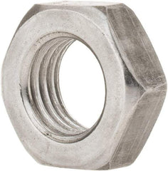 Value Collection - 7/16-20 UNF Steel Left Hand Hex Jam Nut - 11/16" Across Flats, 1/4" High, Uncoated - Caliber Tooling