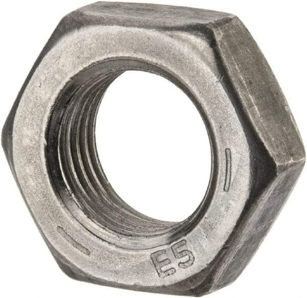 Value Collection - 9/16-18 UNF Steel Left Hand Hex Jam Nut - 7/8" Across Flats, 5/16" High, Uncoated - Caliber Tooling