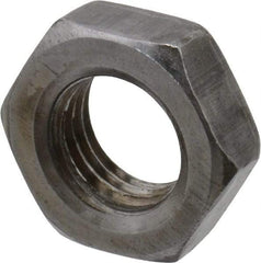 Value Collection - 7/16-20 UNF Steel Right Hand Hex Jam Nut - 11/16" Across Flats, 3/4" High, Uncoated - Caliber Tooling