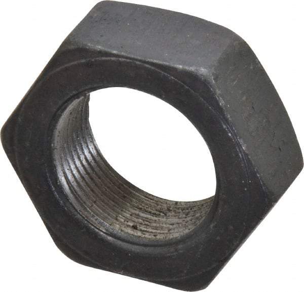 Value Collection - 1-3/8 - 12 UNF Steel Right Hand Hex Jam Nut - 2-1/16" Across Flats, 25/32" High, Uncoated - Caliber Tooling