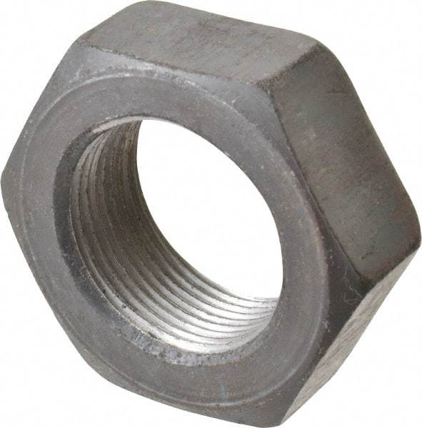 Value Collection - 1-1/2 - 12 UNF Steel Right Hand Hex Jam Nut - 2-1/4" Across Flats, 27/32" High, Uncoated - Caliber Tooling