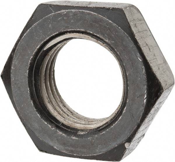 Value Collection - 1-1/2 - 6 UNC Steel Right Hand Heavy Hex Jam Nut - 2-3/8" Across Flats, 27/32" High, Uncoated, 2B Class of Fit - Caliber Tooling