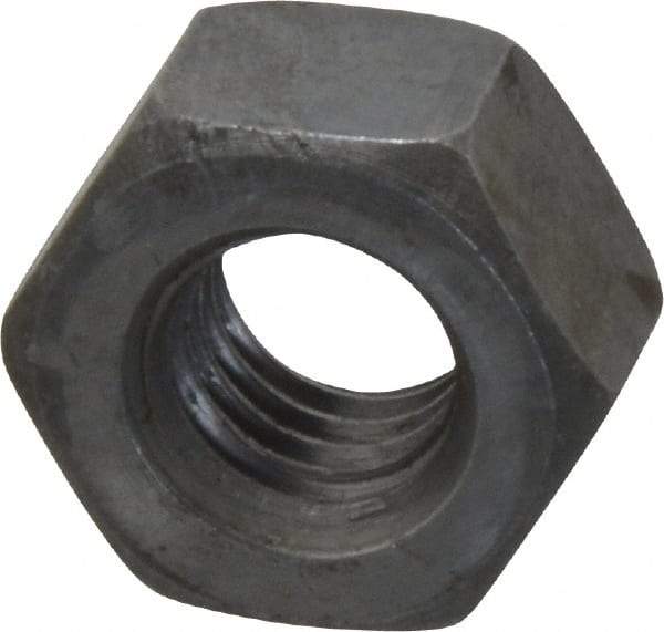 Value Collection - 7/16-14 UNC Steel Right Hand Heavy Hex Nut - 3/4" Across Flats, 27/64" High, Uncoated - Caliber Tooling