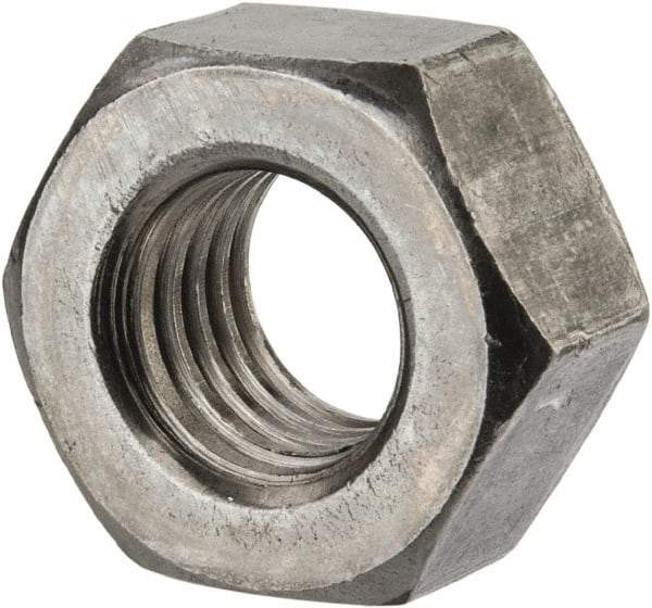 Value Collection - 9/16-12 UNC Steel Right Hand Heavy Hex Nut - 15/16" Across Flats, 35/64" High, Uncoated, 2B Class of Fit - Caliber Tooling