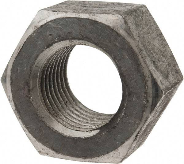 Value Collection - 1-1/4 - 7 UNC Steel Right Hand Heavy Hex Nut - 2" Across Flats, 1.2188" High, Uncoated - Caliber Tooling