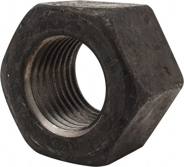 Value Collection - 2-1/2 - 4 UNC Steel Right Hand Heavy Hex Nut - 3-7/8" Across Flats, 2-29/64" High, Uncoated, 2B Class of Fit - Caliber Tooling