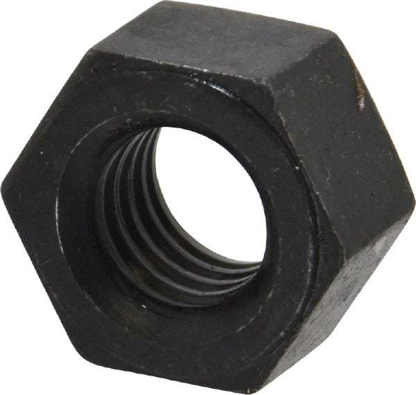 Value Collection - 9/16-12 UNC Steel Right Hand Heavy Hex Nut - 15/16" Across Flats, 35/64" High, Uncoated, 2B Class of Fit - Caliber Tooling